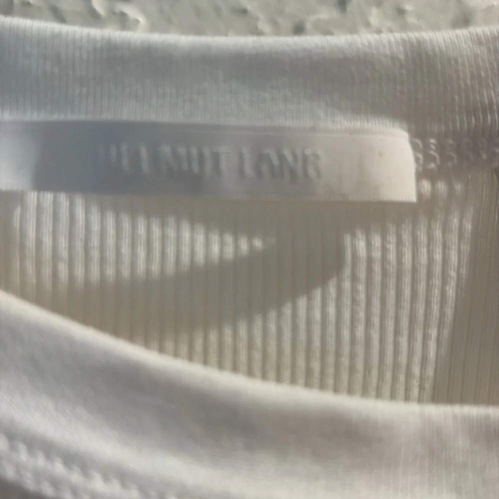 Helmut Lang ribbed white cotton tee - Picture 2 of 3